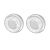 Sterling Silver Jewellery: Teeny Tiny Engraved Detail Circle Stud Earrings (4mm) (E658)