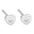 Sterling Silver Jewellery: Tiny 4mm Engraved Heart Stud Earrings (E220)