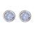 Sterling Silver Jewellery: Opalescent Air Blue Austrian Crystal 3.5mm Round Stud Earrings (E32)K)