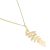 Delicate Rose Gold Tone Necklace with Matt Fern Leaf Pendant (M84)C)