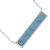 Sterling Silver Jewellery: Simple Turquoise Oblong Pendant (N91)