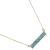 Pretty Silver Tone Necklace with Mother of Pearl Oblong Pendant (M131)A)
