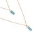 Gold Tone Layered Necklace with Minimalist Turquoise Oblong Charms (M683)A)