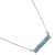 Pretty Gold Tone Necklace with Turquoise Oblong Pendant (M131)C)