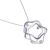 Contemporary Necklace with Abstract Pendant Shape and Matt Grey and Crystal Detailing (M277)