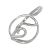 Sterling Silver Jewellery: Circle Framed Ocean Wave Ring (SR55)