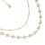 Layered Gold Tone Necklace with White Enamelled Daisies (m495)c)