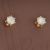 Tiny Gold Tone and White Crystal Stud Earrings (3mm) (M171)R)