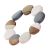 Playful Fashion Jewellery: Stretch Bracelet White and Wooden Discs (SB78)0