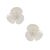 Pretty Mother of Pearl Shell Petalled Flower Stud Earrings (1.1cm) (M442)