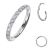 Titanium Pave Set White Opalite Edge Clicker Ring (1.2mm x 8mm) (c158)A)