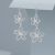 Elegant Silver Tone Layered Wire Outline Flower Drop Earrings