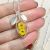 Pretty Silver Tone Necklace with Resin and Yellow Real Dried Flower Pendant (GR217)