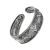Sterling Silver Adjustable Toe Ring with Oxidised Zif Zag Design (M485)