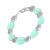 Toggle Bracelet with Hammered Coins and Pale Green Sea Glass Shards (Natural Colours May Vary!) (M469)C)