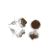 Beautiful Fashion Jewellery: Small and Delicate Black Druzy and Silver Tone Stud Earrings [1cm Diameter] (I33)B)