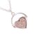*Shimmer* Fashion Jewellery: Delicate 40cm Chain with Iridescent Peach Champagne Druzy Heart (M168)B)