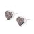 Lovely Fashion Jewellery: Delicate 1.5cm Iridescent Grey Druzy Heart  Stud Earrings (M238)C