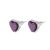 Lovely Fashion Jewellery: Pretty 1cm Iridescent Purple Druzy Heart  Stud Earrings (M238)A)