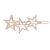 Gold Starry eyed diamante star hair clip (H18)