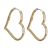 Statement Gold Tone Heart Heart Shaped Hoop Earrings (3cm x 3.5cm) (M103)B)