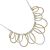 Gracee Fashion: Shiny Silver, Gold and Rose Gold Tone Necklace with Horseshoe Loops (GR205)B)
