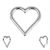 Titanium Heart Shape Hinged Segment Clicker Ring  (1.2mm x 10mm) (C221)