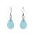 Stainless Steel and Blue Sea Glass Shard Earrings (Natural Colours May Vary!) (M571)B)