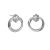 Contemporary Fashion Jewellery: 1.5cm Gold Tone Circle and Knot Stud Earrings (GR200)