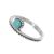 Stacking Style Gorgeous Sterling Silver Bobbly Ring with Light Green Turquoise Gem (SR220)