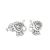 Animal Theme Sterling Silver Jewellery: Cute Lion Stud Earrings (8mm x 7.5mm) (E66)