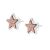 Celestial Fashion Jewellery: Delicate 1.5cm Iridescent Pretty Peach Druzy Stars Stud Earrings (M164)B)