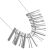 Sale: Rue B Classic Fashion Collection: Silver Bar Design Necklace (S315)s