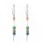 Sterling Silver Morning Dew Collection: Delicate 5cm Earrings with Earth Tone Chalcedony Beads (E621)