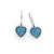 Sterling Silver and Opal Heart Clip-Hook Style Earrings