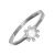 Sterling Silver Elegant Round Crystal Design Ring (SR157)