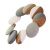 Stunning Fashion Jewellery: Stretch Bracelet with Chunky Grey and Wooden overlapping Beads (SB69)G