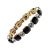 CHEAP FASHION JEWELLERY CLEARANCE SALE: Gold Stretch Bracelet with smoky and Jet Crystals (M627)t