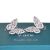 Aparkly Sterling Silver and CZ Crystal Butterfly Stud Earrings (12mm x 15mm) (E342)
