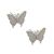 Contemporary Gold Tone Star Stud Earrings with Mother of Pearl Inlay  (M21)A)