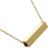 SALE Statement Fashion Jewellery: Gold Delicate Chain Necklace with Sideways Chunky Oblong Pendant (s550s)