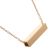 SALE Statement Fashion Jewellery: Rose Gold Delicate Chain Necklace with Sideways Chunky Oblong Pendant (s550s)