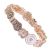 Beautiful Fashion Jewellery: brown Tone Floral Bracelet with Crystal Gem Details on rose gold (R310)