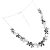 Quirky Fashion Jewellery: Stunning Metallic Mono-Chrome tone floral Design Necklace (R296)
