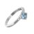CLEARANCE SALE Sterling Silver Size J Ring with Aqua Blue Crystal (SL171) cheap