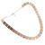 Beautiful Fashion Jewellery: Short Collar Necklace with Textured Matt Gold Squares