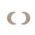 Celestial Fashion Jewellery: Gol Tone Small Sparkly Crescent Moon Stud Earrings (8mm) (DX15)B)