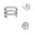Titanium Jewelled Double Band Hinged Clicker Ring (1.2mm x 8mm) (C133)
