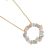 Contempory Gold Tone Pendant with 'Craquelure' Effect Grey and White Stones