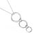 Scratched silver finish  Silver indented circle necklace